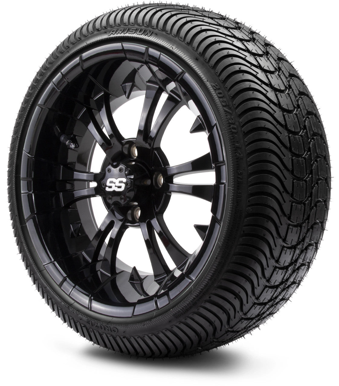 14" MODZ Vampire Glossy Black - Tire and Wheel Combo
