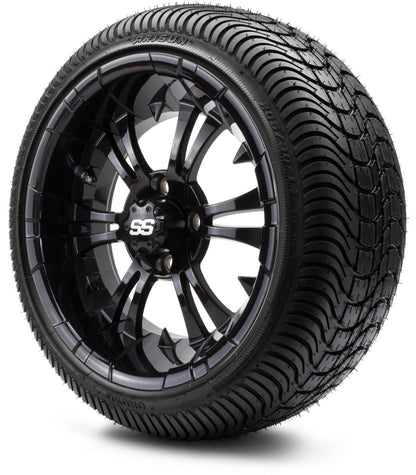 14" MODZ Vampire Glossy Black - Tire and Wheel Combo