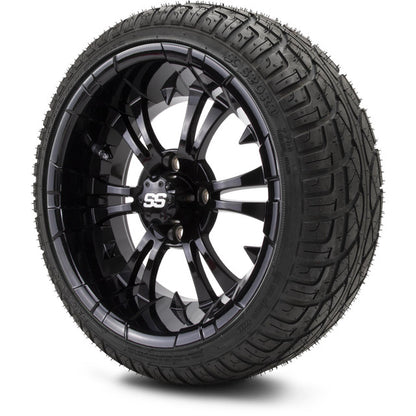 14" MODZ Vampire Glossy Black - Tire and Wheel Combo