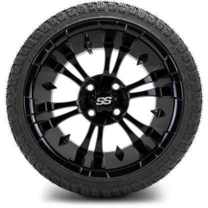 14" MODZ Vampire Glossy Black - Tire and Wheel Combo