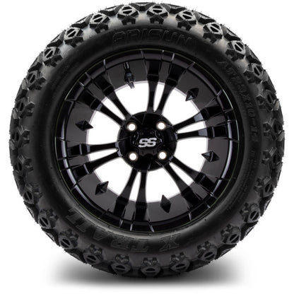 14" MODZ Vampire Glossy Black - Tire and Wheel Combo