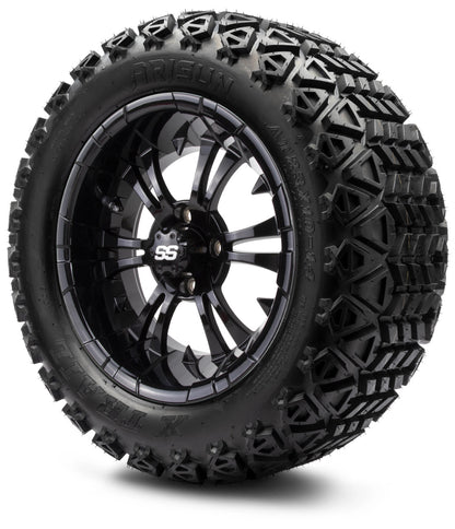 14" MODZ Vampire Glossy Black - Tire and Wheel Combo