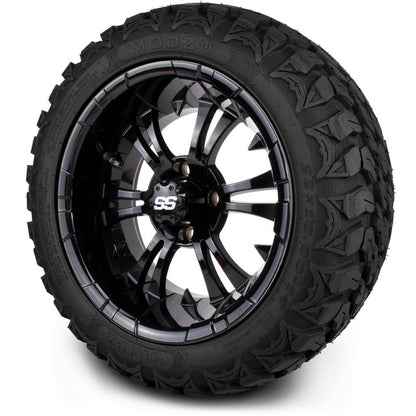 14" MODZ Vampire Glossy Black - Tire and Wheel Combo