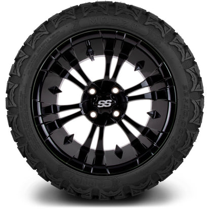 14" MODZ Vampire Glossy Black - Tire and Wheel Combo