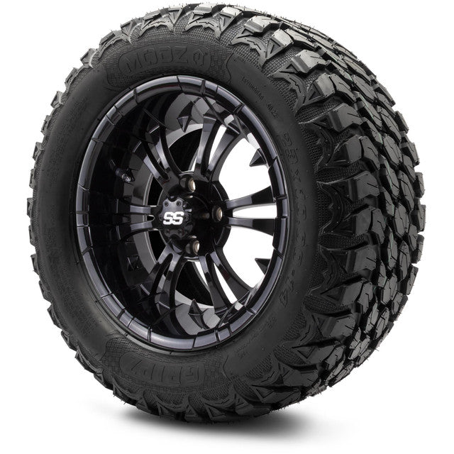 14" MODZ Vampire Glossy Black - Tire and Wheel Combo