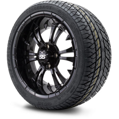 14" MODZ Vampire Glossy Black - Tire and Wheel Combo