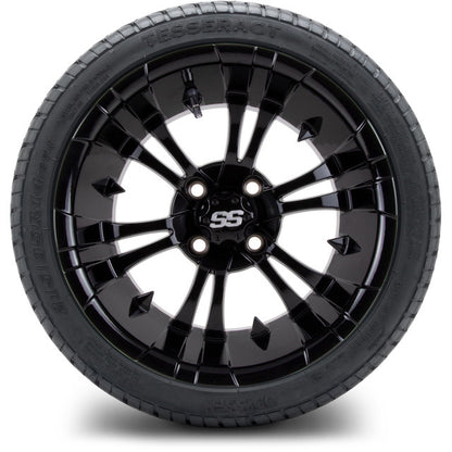 14" MODZ Vampire Glossy Black - Tire and Wheel Combo