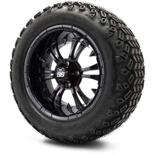 14" MODZ Vampire Glossy Black - Tire and Wheel Combo
