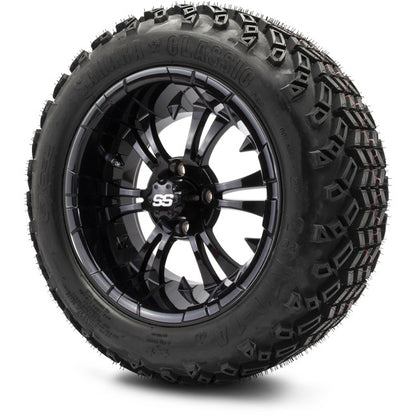 14" MODZ Vampire Glossy Black - Tire and Wheel Combo