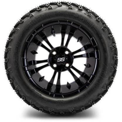 14" MODZ Vampire Glossy Black - Tire and Wheel Combo