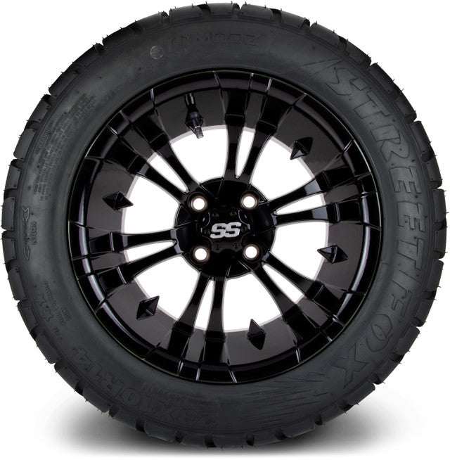 14" MODZ Vampire Glossy Black - Tire and Wheel Combo