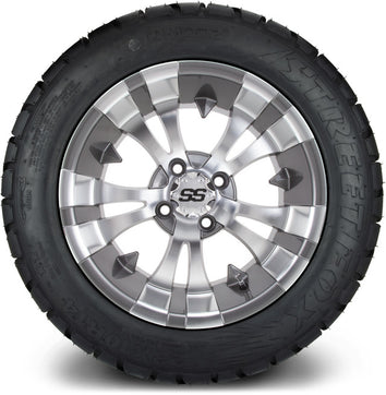 14" MODZ Vampire Gunmetal - Tire and Wheel Combo