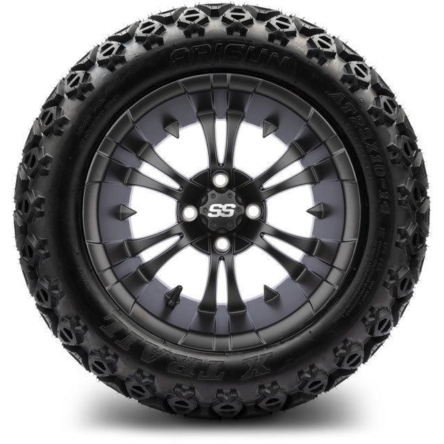 14" MODZ Vampire Matte Black - Tire and Wheel Combo
