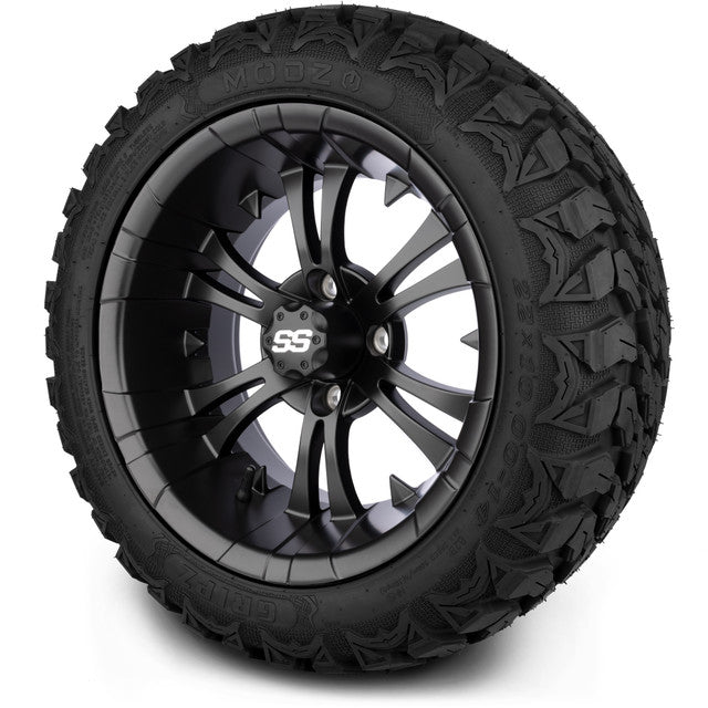 14" MODZ Vampire Matte Black - Tire and Wheel Combo