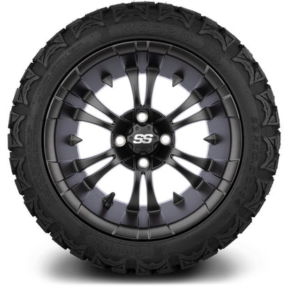 14" MODZ Vampire Matte Black - Tire and Wheel Combo