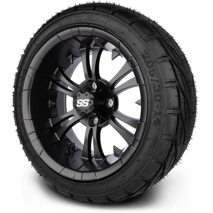 14" MODZ Vampire Matte Black - Tire and Wheel Combo