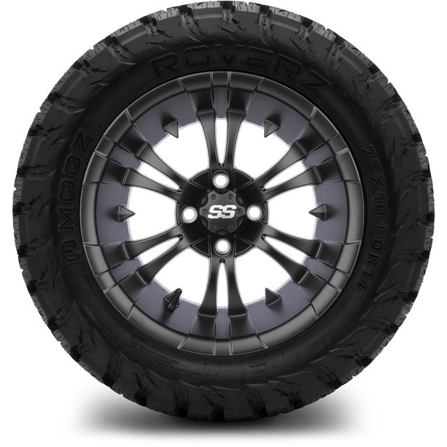 14" MODZ Vampire Matte Black - Tire and Wheel Combo