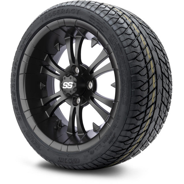 14" MODZ Vampire Matte Black - Tire and Wheel Combo