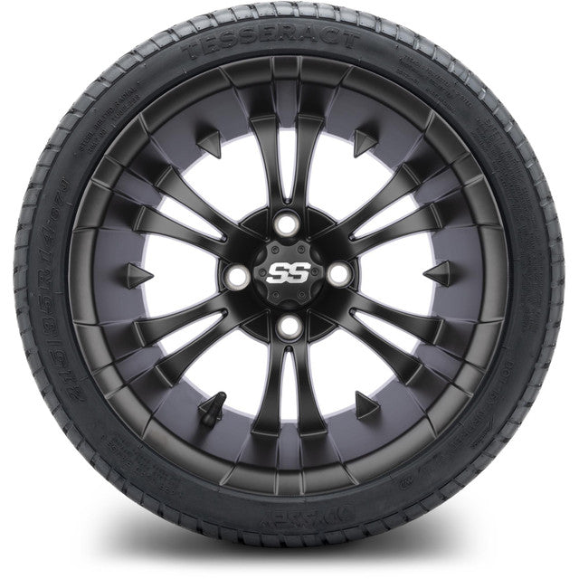 14" MODZ Vampire Matte Black - Tire and Wheel Combo