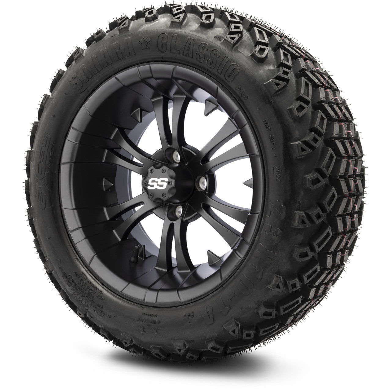14" MODZ Vampire Matte Black - Tire and Wheel Combo