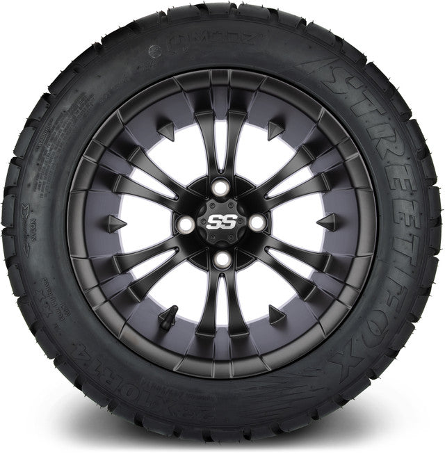14" MODZ Vampire Matte Black - Tire and Wheel Combo