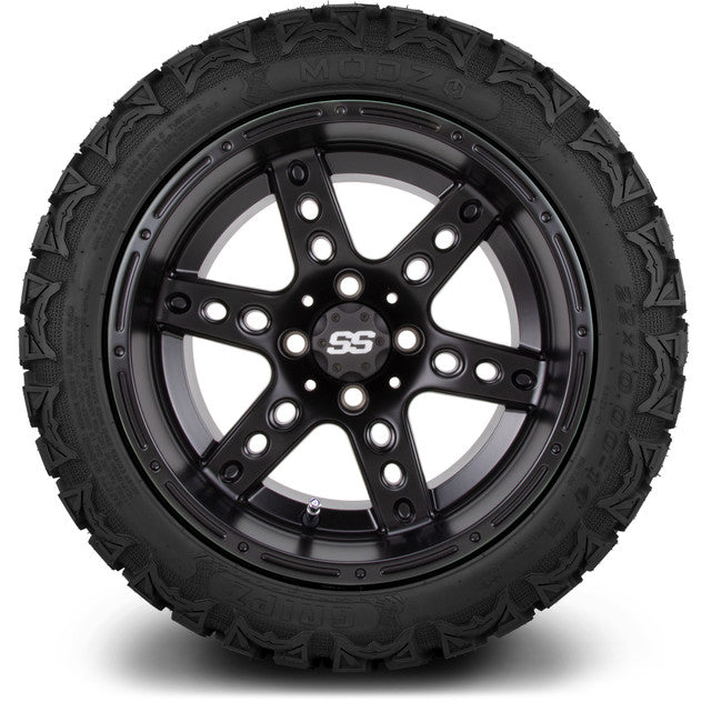 14" MODZ Reef Matte Black - Tire and Wheel Combo