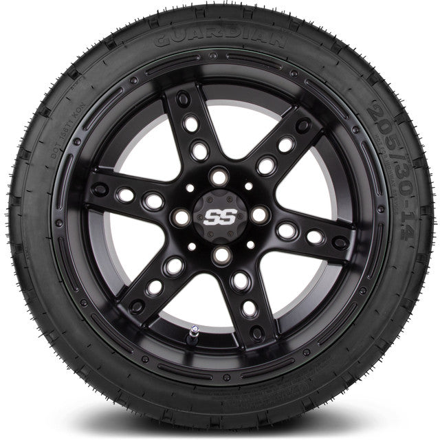 14" MODZ Reef Matte Black - Tire and Wheel Combo