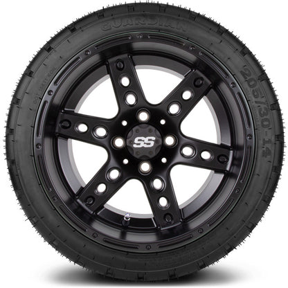 14" MODZ Reef Matte Black - Tire and Wheel Combo