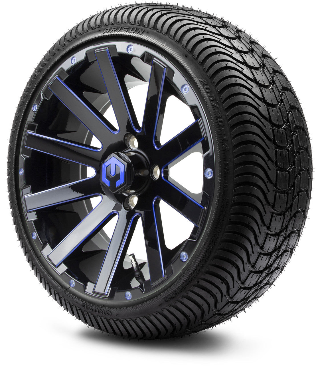 14" MODZ Mauler Blue & Black - Tire and Wheel Combo