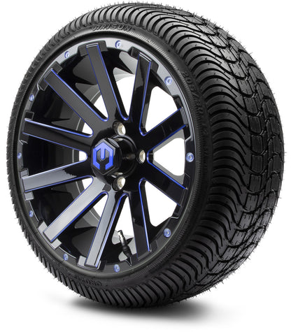 14" MODZ Mauler Blue & Black - Tire and Wheel Combo