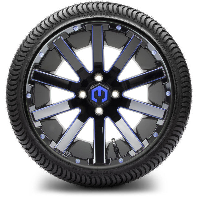 14" MODZ Mauler Blue & Black - Tire and Wheel Combo