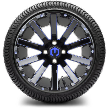 14" MODZ Mauler Blue & Black - Tire and Wheel Combo