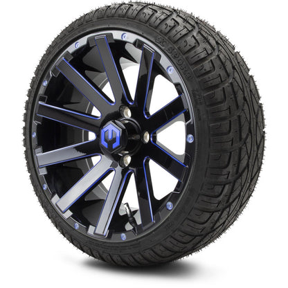 14" MODZ Mauler Blue & Black - Tire and Wheel Combo