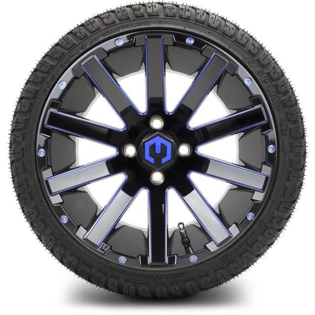 14" MODZ Mauler Blue & Black - Tire and Wheel Combo