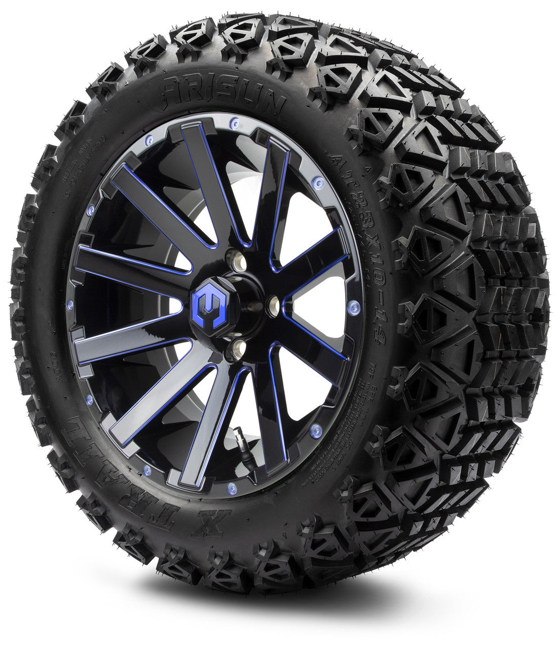 14" MODZ Mauler Blue & Black - Tire and Wheel Combo