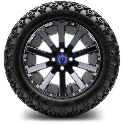 14" MODZ Mauler Blue & Black - Tire and Wheel Combo