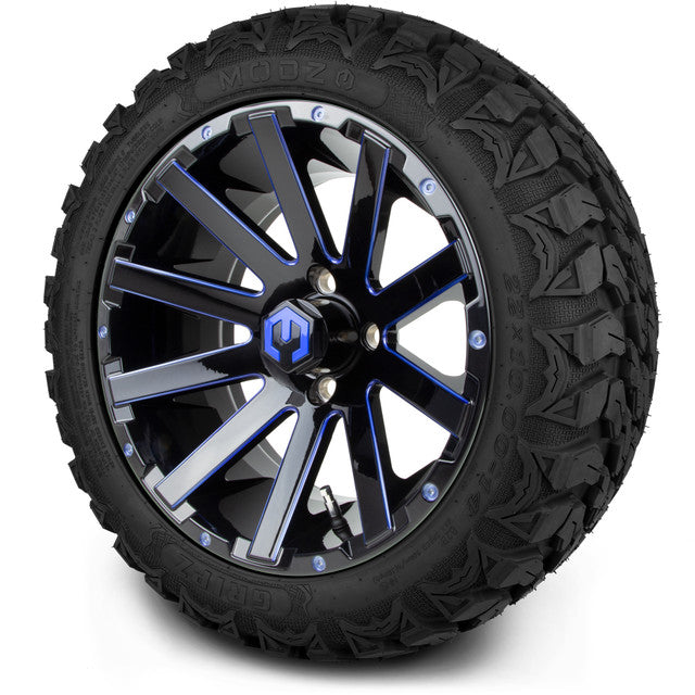14" MODZ Mauler Blue & Black - Tire and Wheel Combo