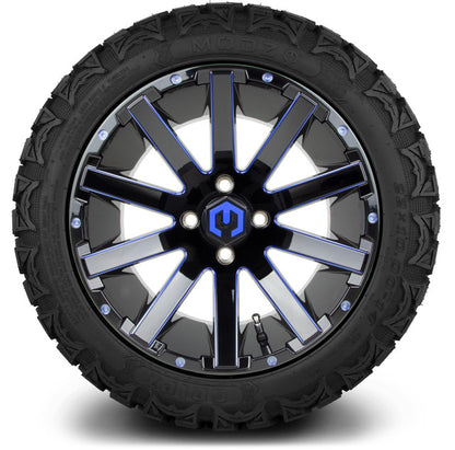 14" MODZ Mauler Blue & Black - Tire and Wheel Combo