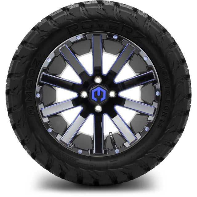 14" MODZ Mauler Blue & Black - Tire and Wheel Combo