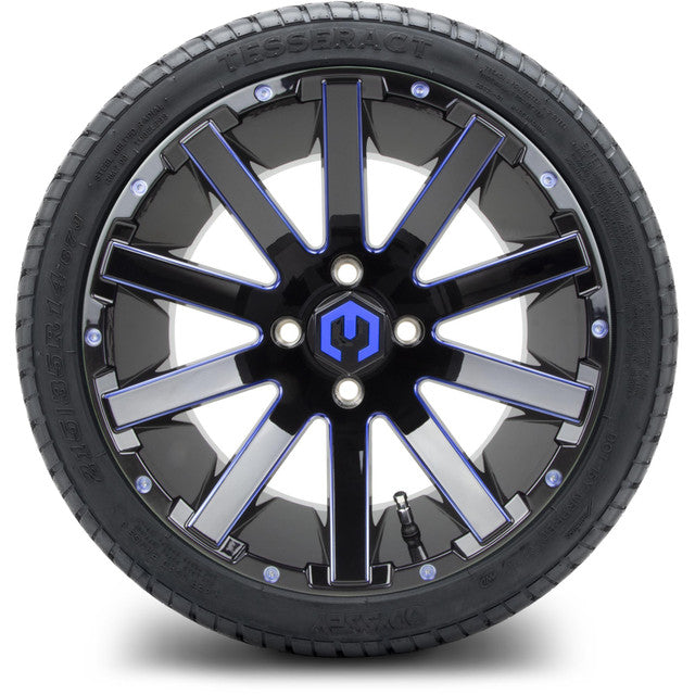 14" MODZ Mauler Blue & Black - Tire and Wheel Combo