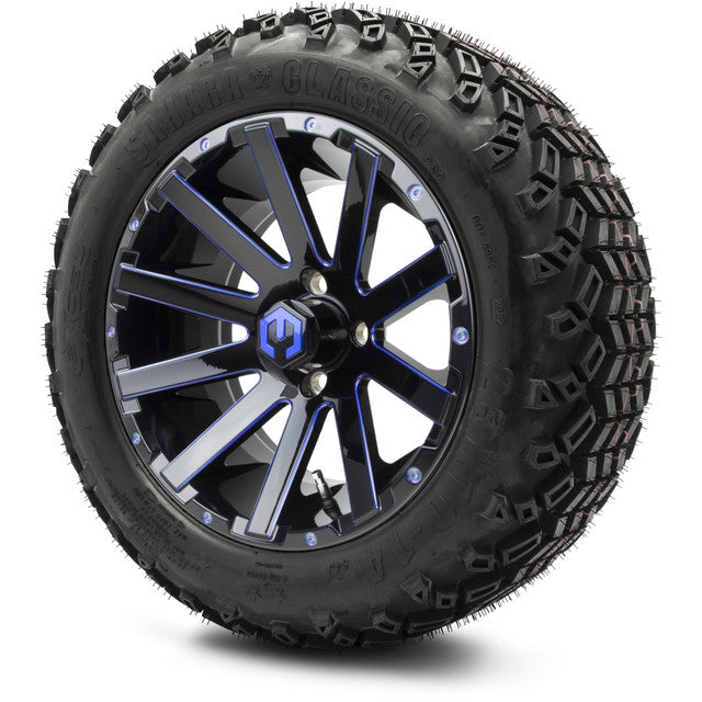 14" MODZ Mauler Blue & Black - Tire and Wheel Combo