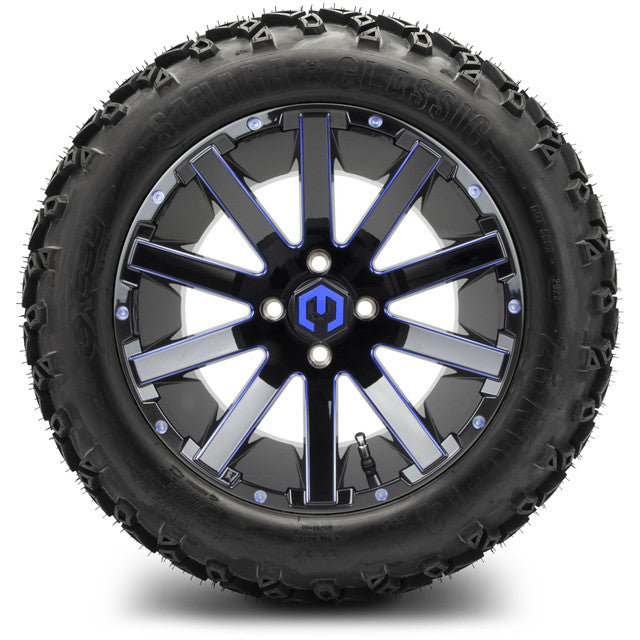 14" MODZ Mauler Blue & Black - Tire and Wheel Combo