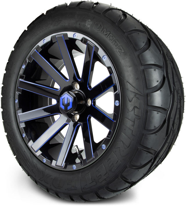 14" MODZ Mauler Blue & Black - Tire and Wheel Combo