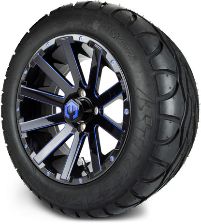 14" MODZ Mauler Blue & Black - Tire and Wheel Combo