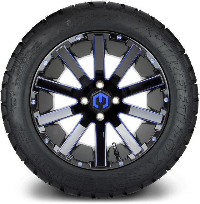 14" MODZ Mauler Blue & Black - Tire and Wheel Combo