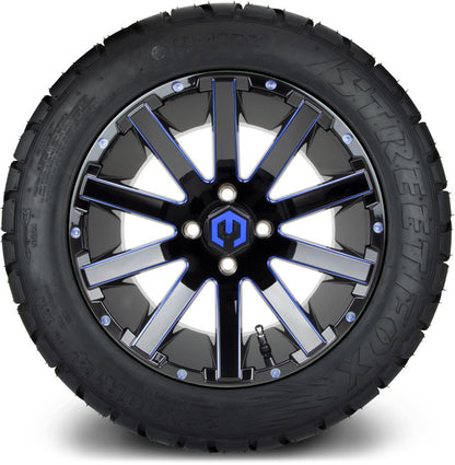 14" MODZ Mauler Blue & Black - Tire and Wheel Combo