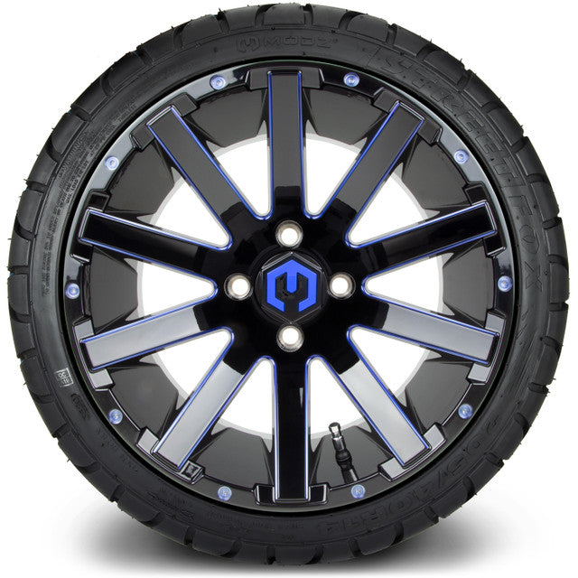 14" MODZ Mauler Blue & Black - Tire and Wheel Combo