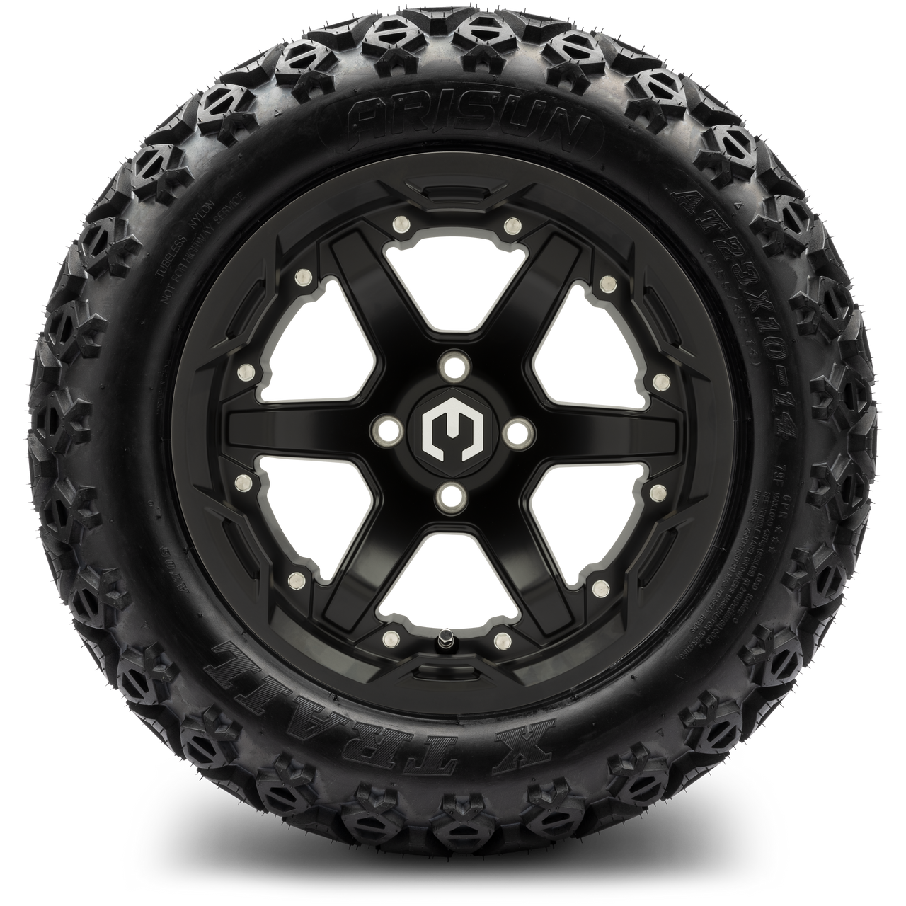 14" MODZ Gladiator Matte Black - Tire and Wheel Combo