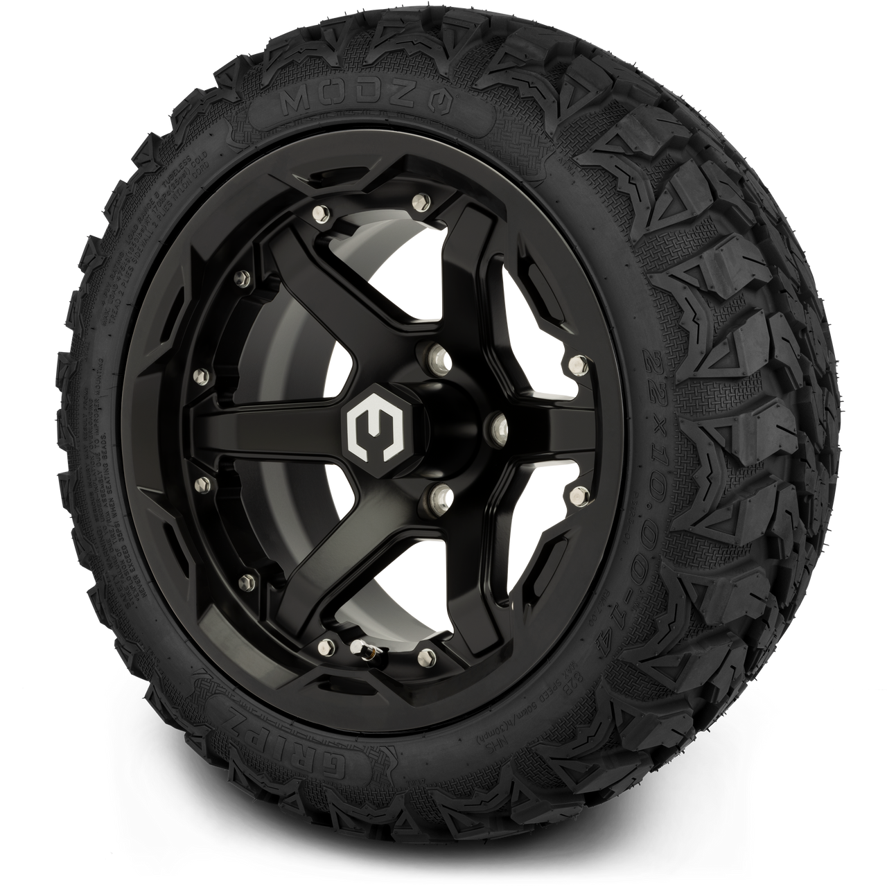 14" MODZ Gladiator Matte Black - Tire and Wheel Combo