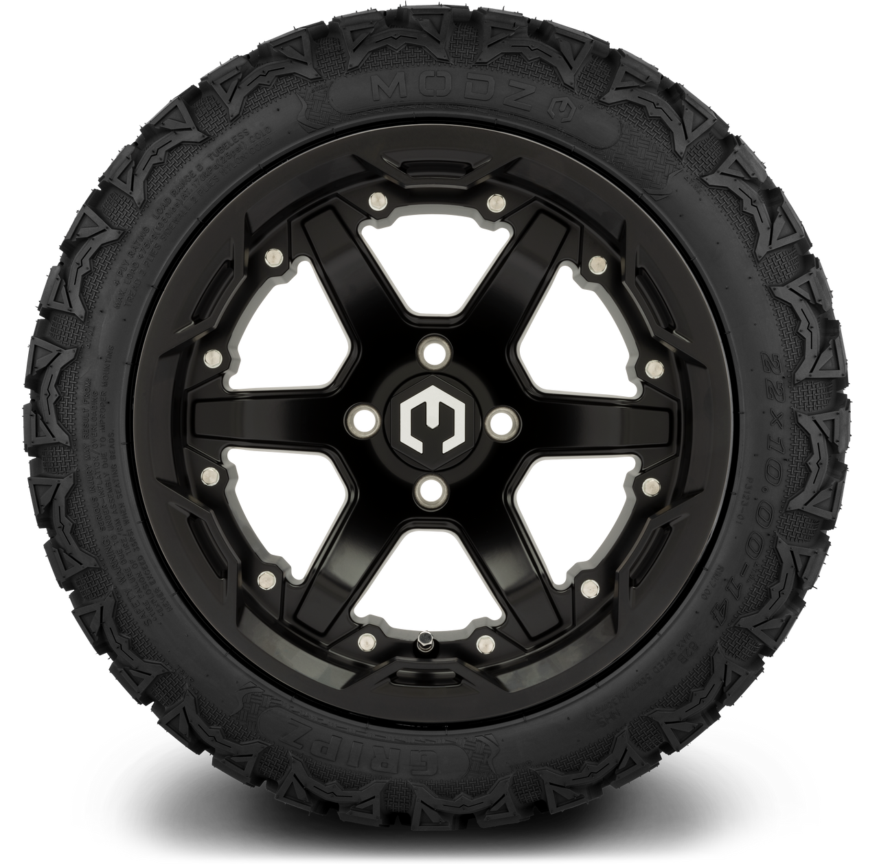 14" MODZ Gladiator Matte Black - Tire and Wheel Combo